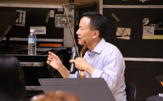 David Kim, Concertmaster of The Philadelphia Orchestra, and his AirTurn BT-105