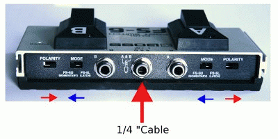 Cable is plugged in here.